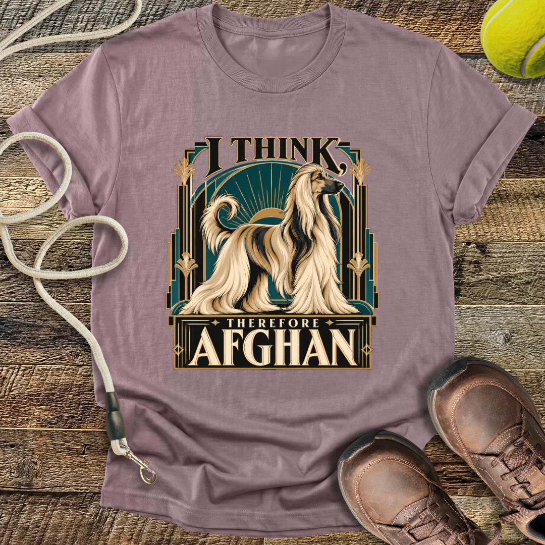 I Think, Therefore Afghan (Afghan Hound) T-Shirt