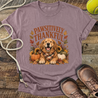 Pawsitively Thankful (Golden Retriever) T-Shirt