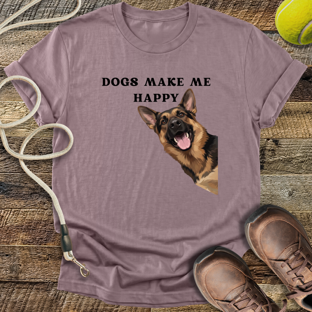 Dogs Make Me Happy T-Shirt