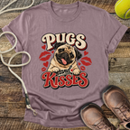 Pugs and Kisses (Pug) T-Shirt