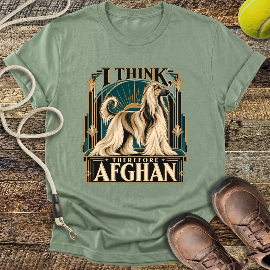 I Think, Therefore Afghan (Afghan Hound) T-Shirt