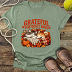 Grateful For Quiet Days (Cat and Shiba Inu) T-Shirt