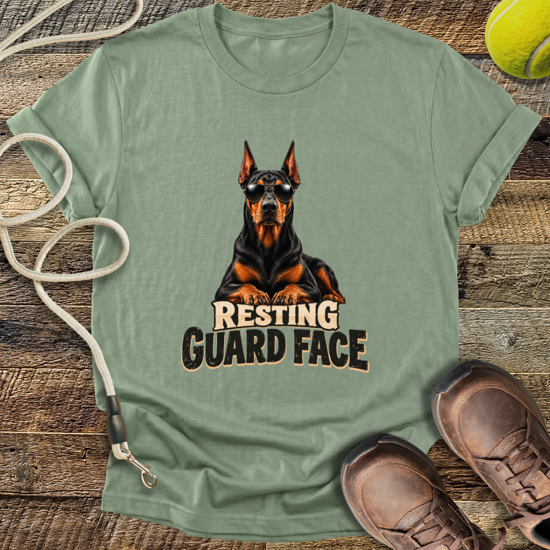 Resting Guard Face (Doberman) T-Shirt