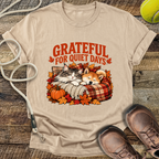 Grateful For Quiet Days (Cat and Shiba Inu) T-Shirt
