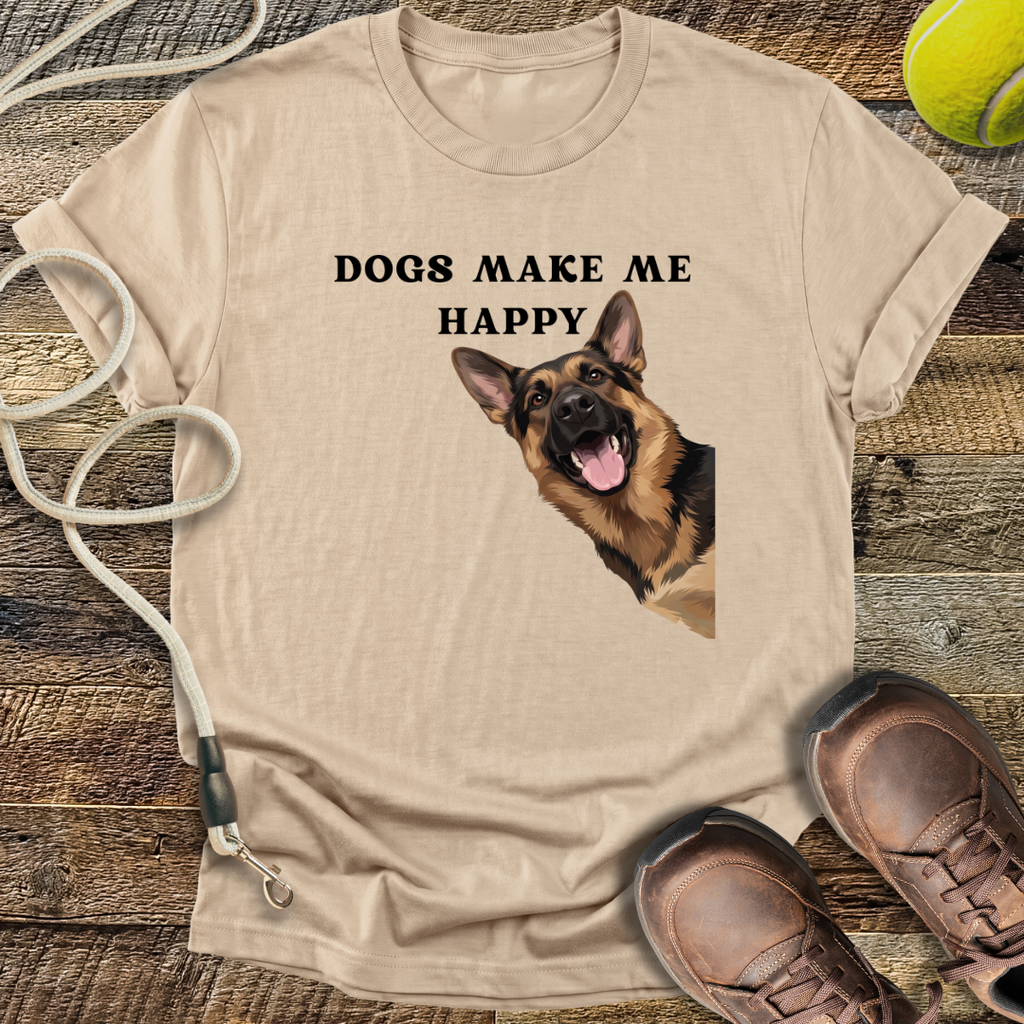 Dogs Make Me Happy T-Shirt