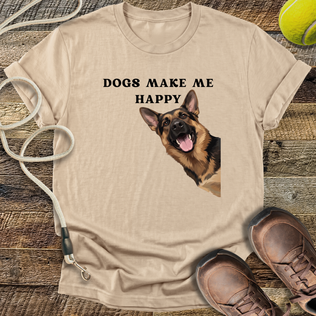 Dogs Make Me Happy T-Shirt