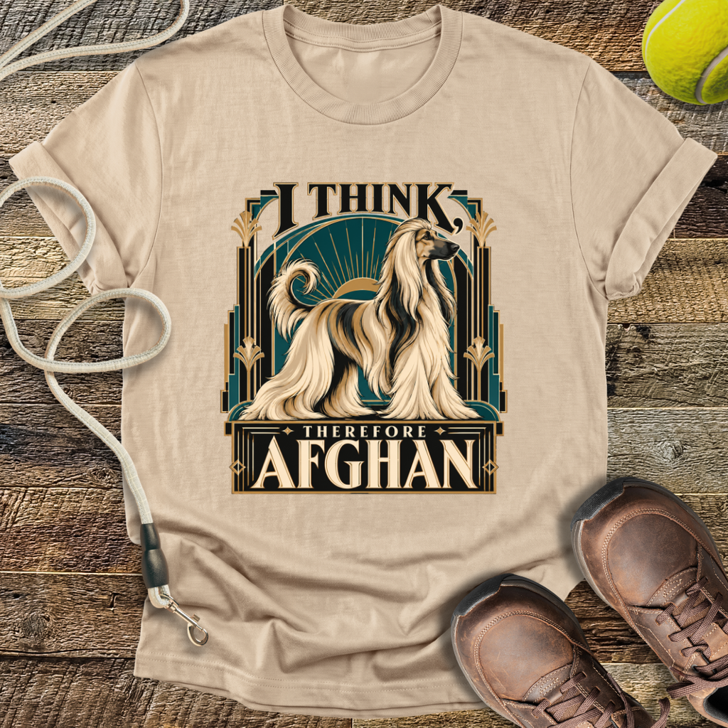 I Think, Therefore Afghan (Afghan Hound) T-Shirt