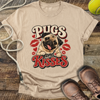 Pugs and Kisses (Pug) T-Shirt
