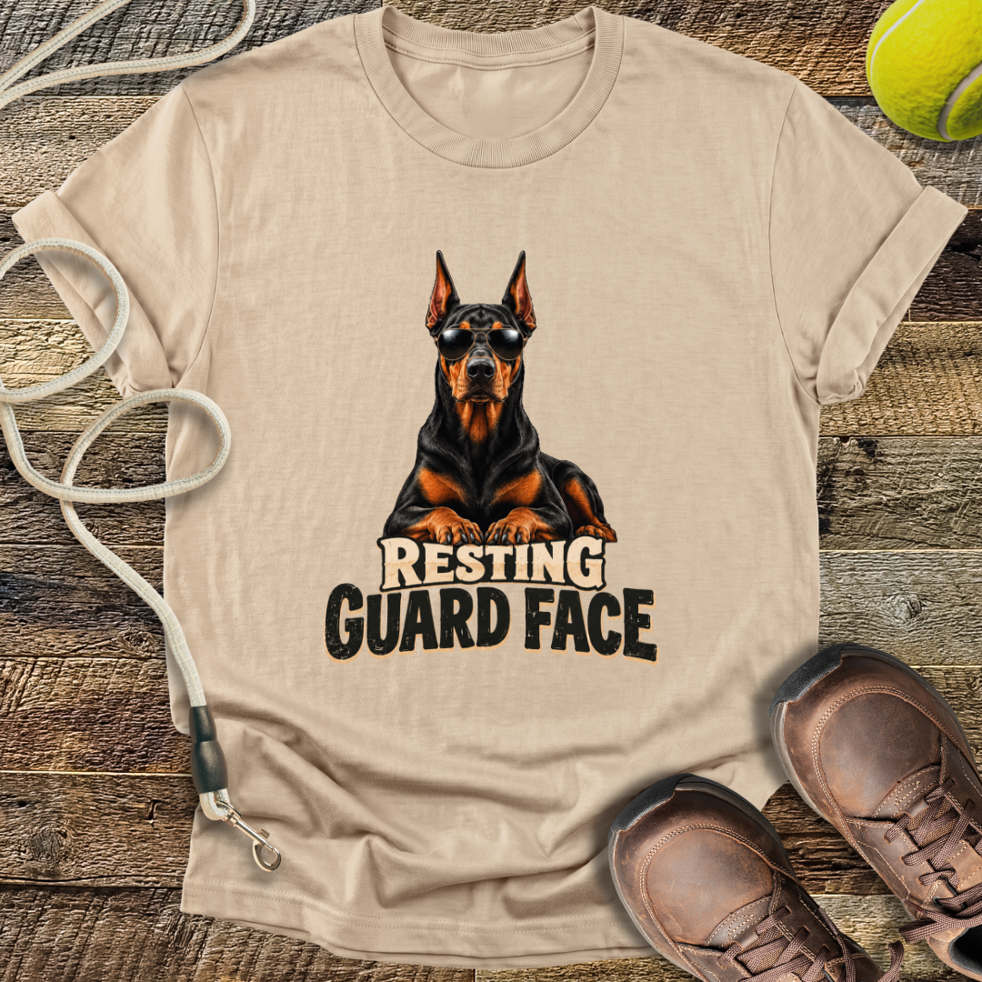 Resting Guard Face (Doberman) T-Shirt