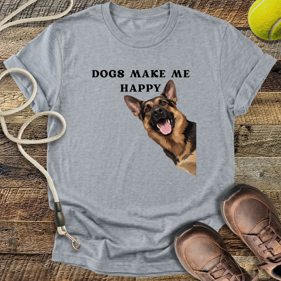 Dogs Make Me Happy T-Shirt