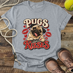 Pugs and Kisses (Pug) T-Shirt