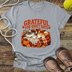 Grateful For Quiet Days (Cat and Shiba Inu) T-Shirt