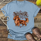 Weiner Takes All (Longhaired Dachshund) T-Shirt
