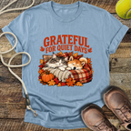 Grateful For Quiet Days (Cat and Shiba Inu) T-Shirt