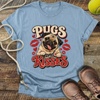 Pugs and Kisses (Pug) T-Shirt