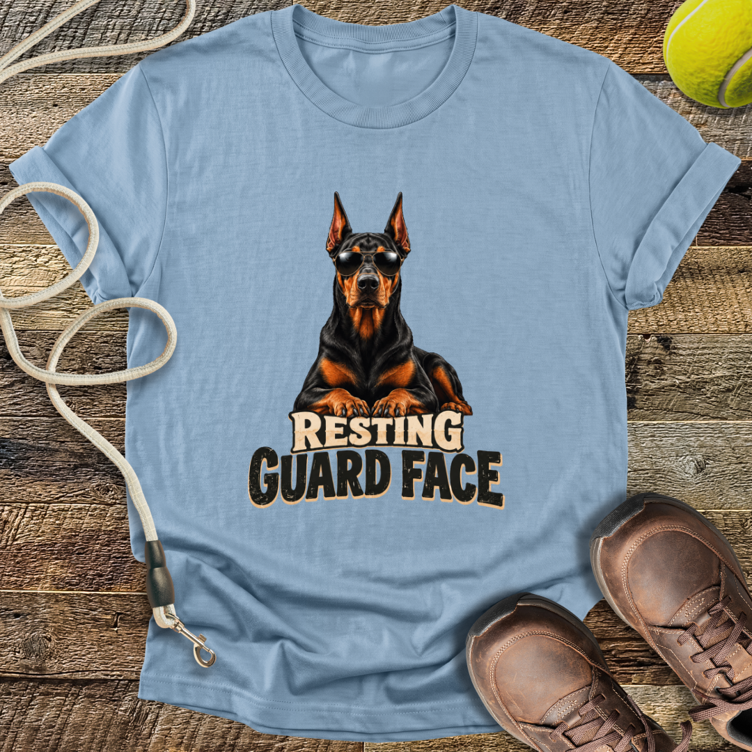 Resting Guard Face (Doberman) T-Shirt