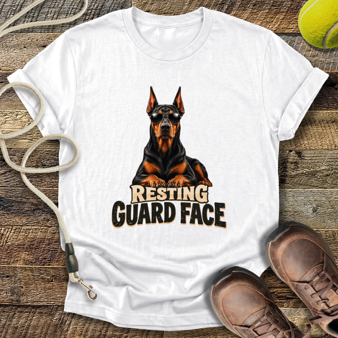 Resting Guard Face (Doberman) T-Shirt
