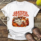 Grateful For Quiet Days (Cat and Shiba Inu) T-Shirt